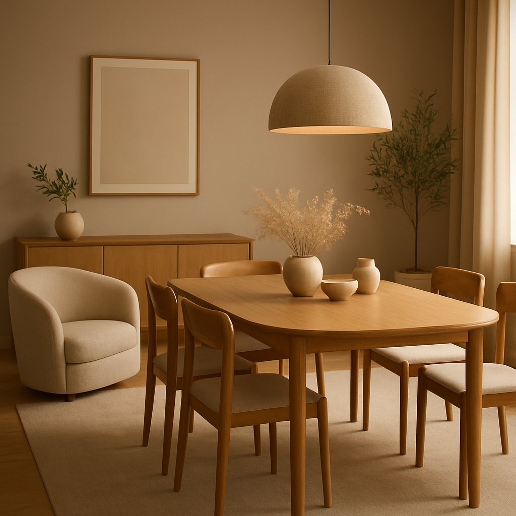 Interieur compose avec l'assistant deco IA