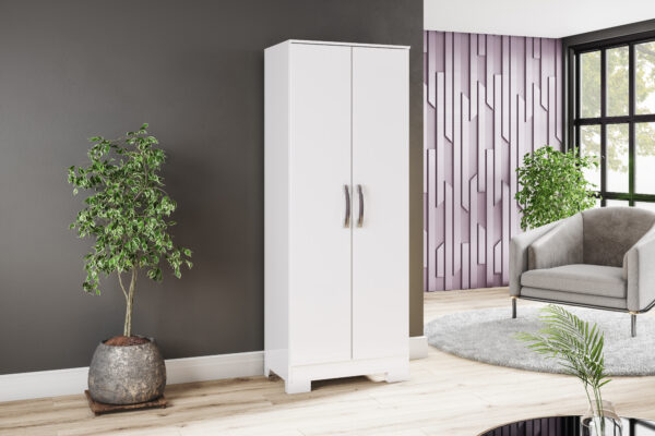 ARMOIRE DE RANGEMENT  2P BRAGA  BLANCHE 550X1600X335