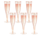 VERRES FLUTES  135ML DORE/ROSE GOLD PQT DE 10