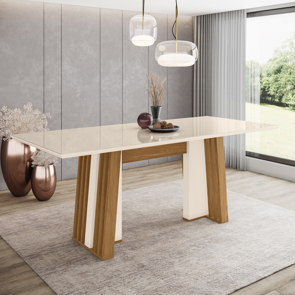 TABLE CREM/BOIS STELA 2000X800X900 