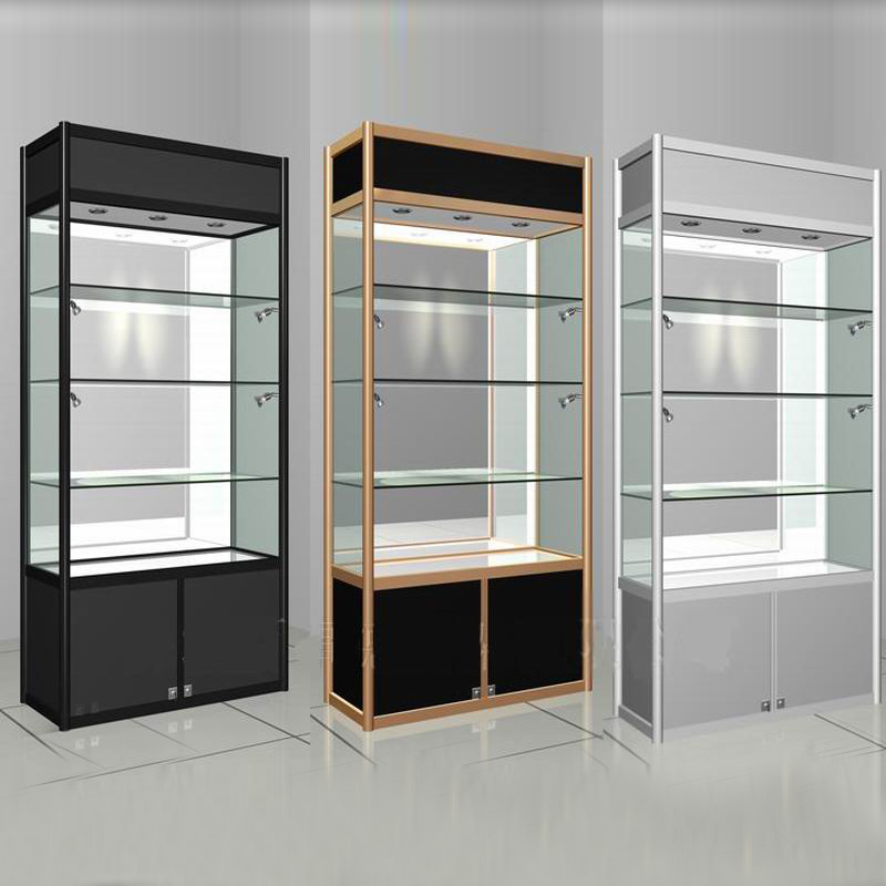 VITRINE MAGASIN NOIR DORE SC003
