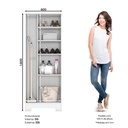 ARMOIRE DE RANGEMENT  2P MOSCOU BLANCHE 6000X1600X335 