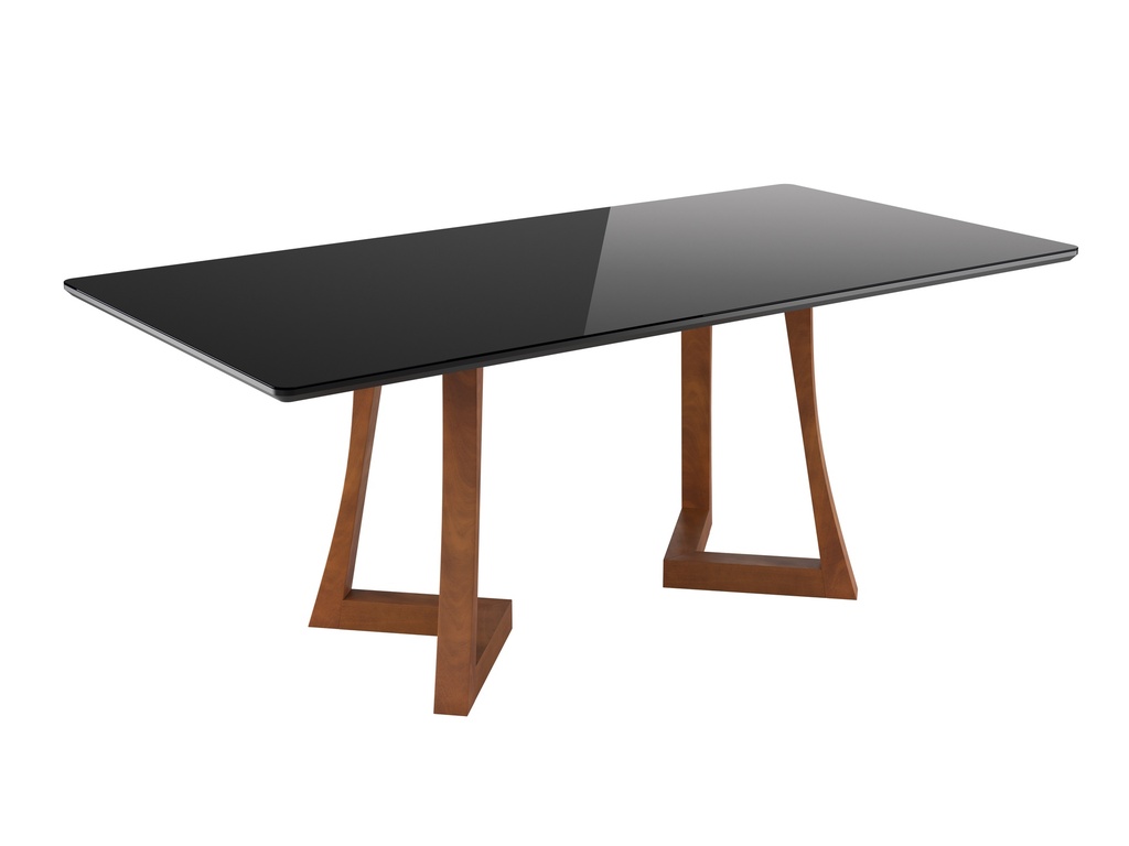 Table rectangle ANNA 2000 rectangle  bois vitre