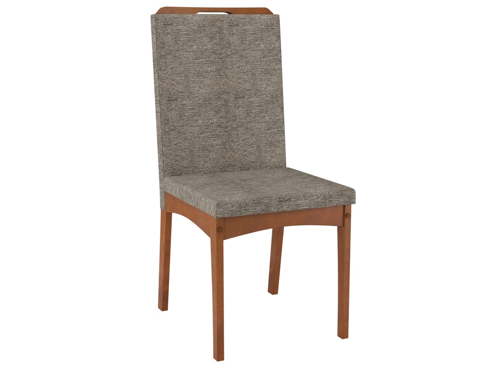 CHAISE BOIS VIVI 440X995X560   GREY VELVET