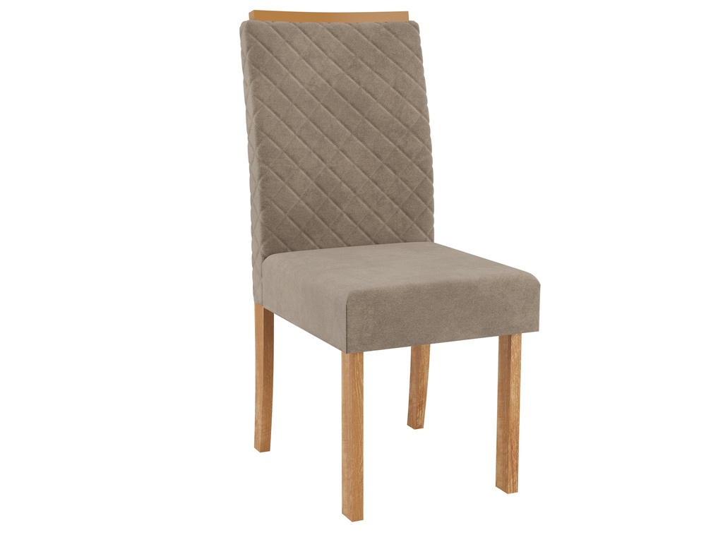 CHAISE BOIS ELEGANCE 440X995X560  CARAMEL
