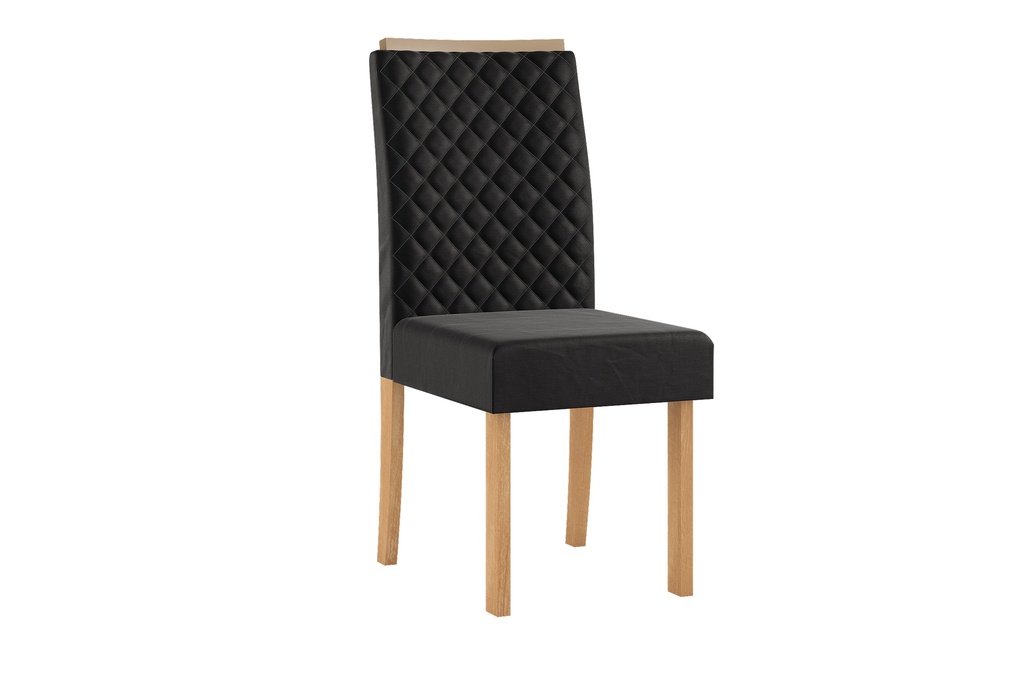 CHAISE BOIS ELEGANCE 440X995X560  NOIR