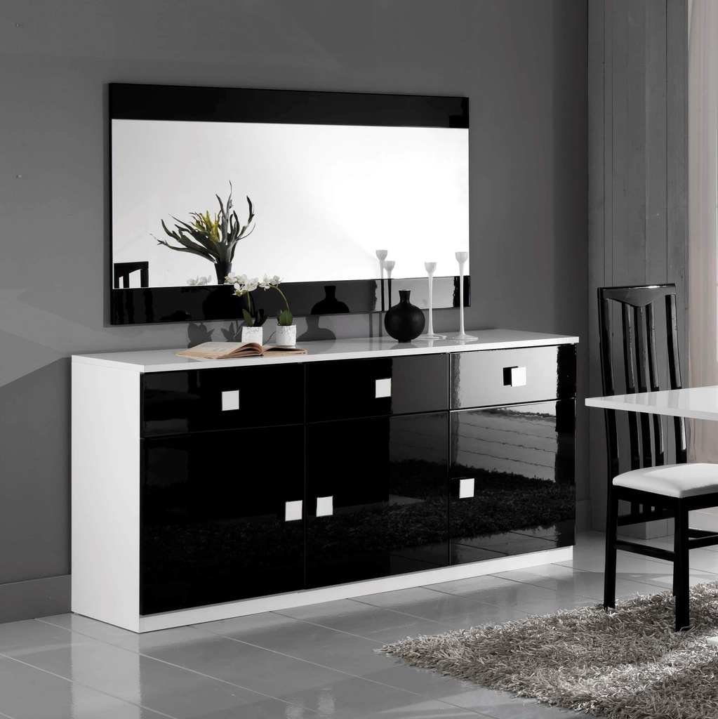 ENFILADE AURORA  NOIRE 180*85*49 sans MIROIR 150*60*2