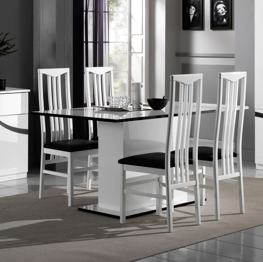 TABLE A MANGER MILANO BLANCHE 160*77*90 1164