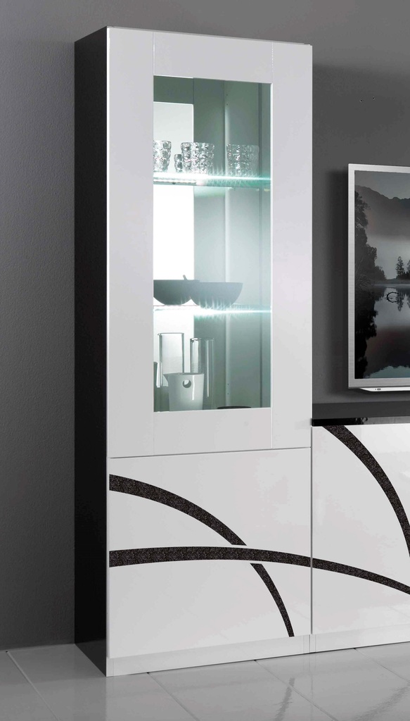 VITRINE MILANO 1P BLANCHE 