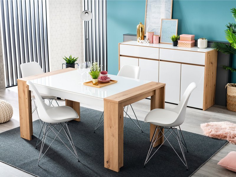 TABLE MOLISE 155*90  11008226  BLANC