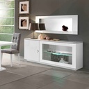 [BAHUT-NEVADAENFILADE] ENFILADE NEVADA BLANCHE  180*85*49/MIROIR 150*60*2 REF 1320 AVEC LED