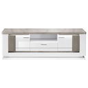 [BELLARIA-TV] BELLARIA  TABLE TV 2P-1T GRIS/BLANC