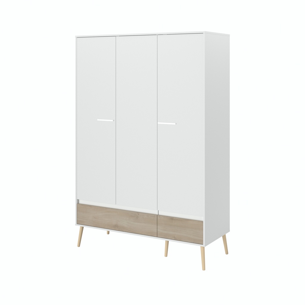 ARMOIRE  3P AALBORG  CHENE BLANC