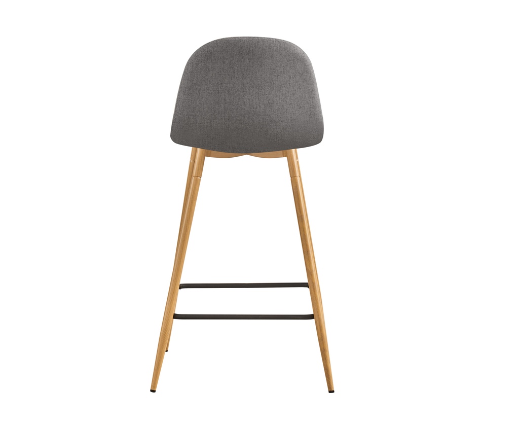 CHAISE BAR 318-2 TISSU GRIS /PIED BOIS