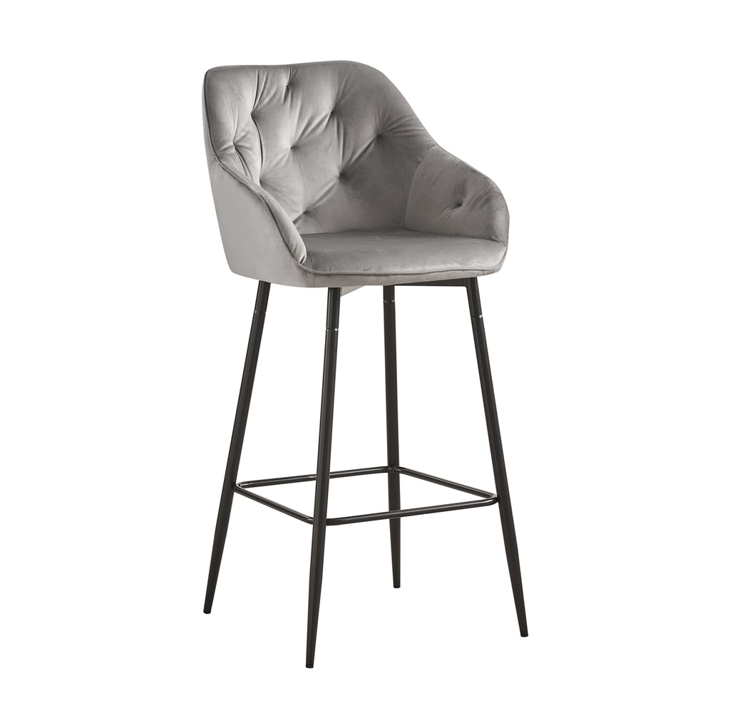 CHAISE BAR B-876 VELOUR GRIS