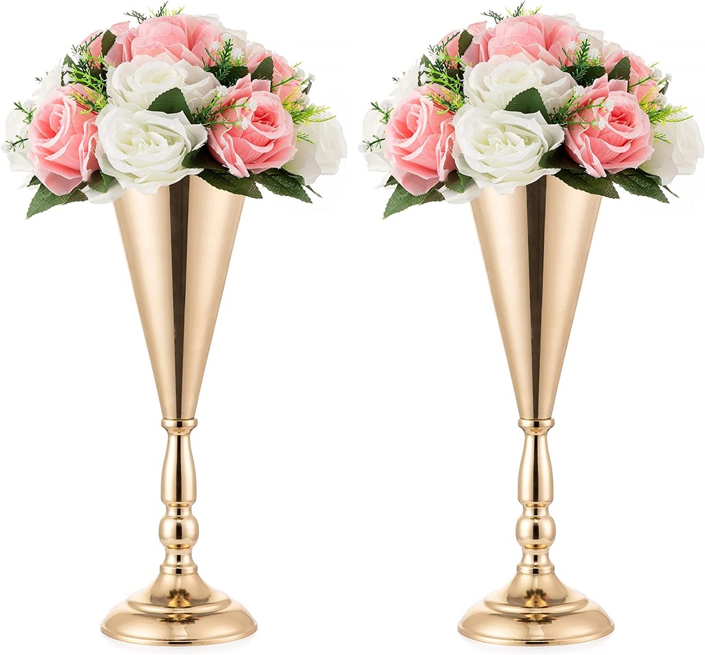 [VASE MARIAGE] VASE DORE POUR CENTRE DE TABLE MARIAGE  40CM/47CM/54CM  DIVERS