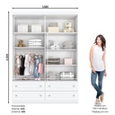 ARMOIRE 4P AMERICAINE 4P+4T