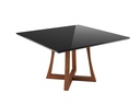 ANNA TABLE 136X136 carre bois vitre 4MM 