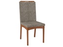 CHAISE BOIS VIVI 440X995X560   GREY VELVET