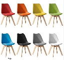 CHAISE SCANDINAVE REMBOURREE GRIS