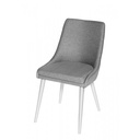 CHAISE RENO GRIS PIEDS BLANC