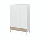 ARMOIRE  3P AALBORG  CHENE BLANC