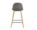 CHAISE BAR 318-2 TISSU GRIS /PIED BOIS