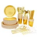 Lot de 36 couverts dores(12cuil,12 fourch,12 couteaux)