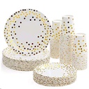 10 verres assortis avec pois( blanc/or  blanc /arg  blanc/gold  jaune/or  rouge/or)