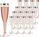 VERRES FLUTES  135ML DORE/ROSE GOLD PQT DE 10