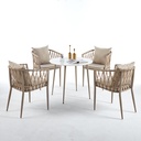 TABLE Y803  CARREE/1716*4CHAISES TERRASSE