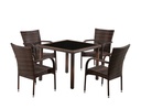 TABLE BXC19/ 90*90  CARREE/A08 *4CHAISES TERRASSE
